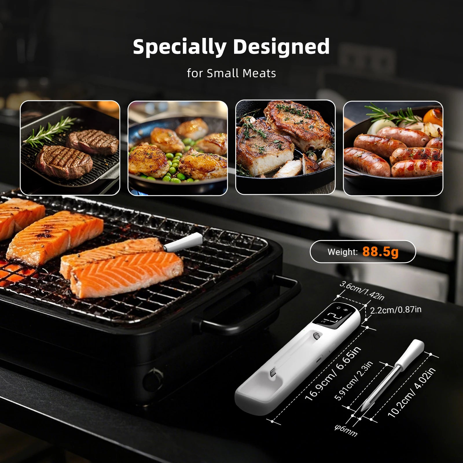 The Food Minister Wireless Meat Thermometer | Bluetooth Smart Probe
